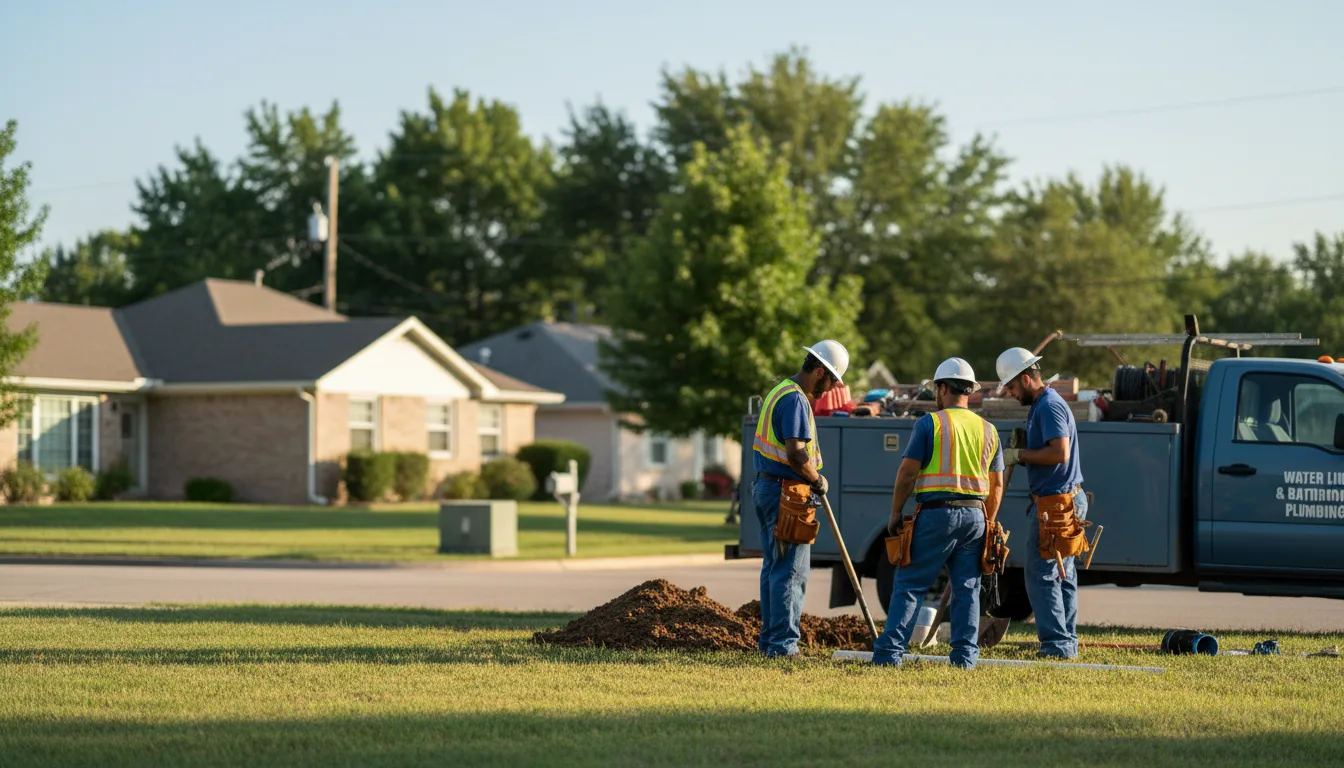 Residential water line and bathroom plumbing service in Rimrock, AZ